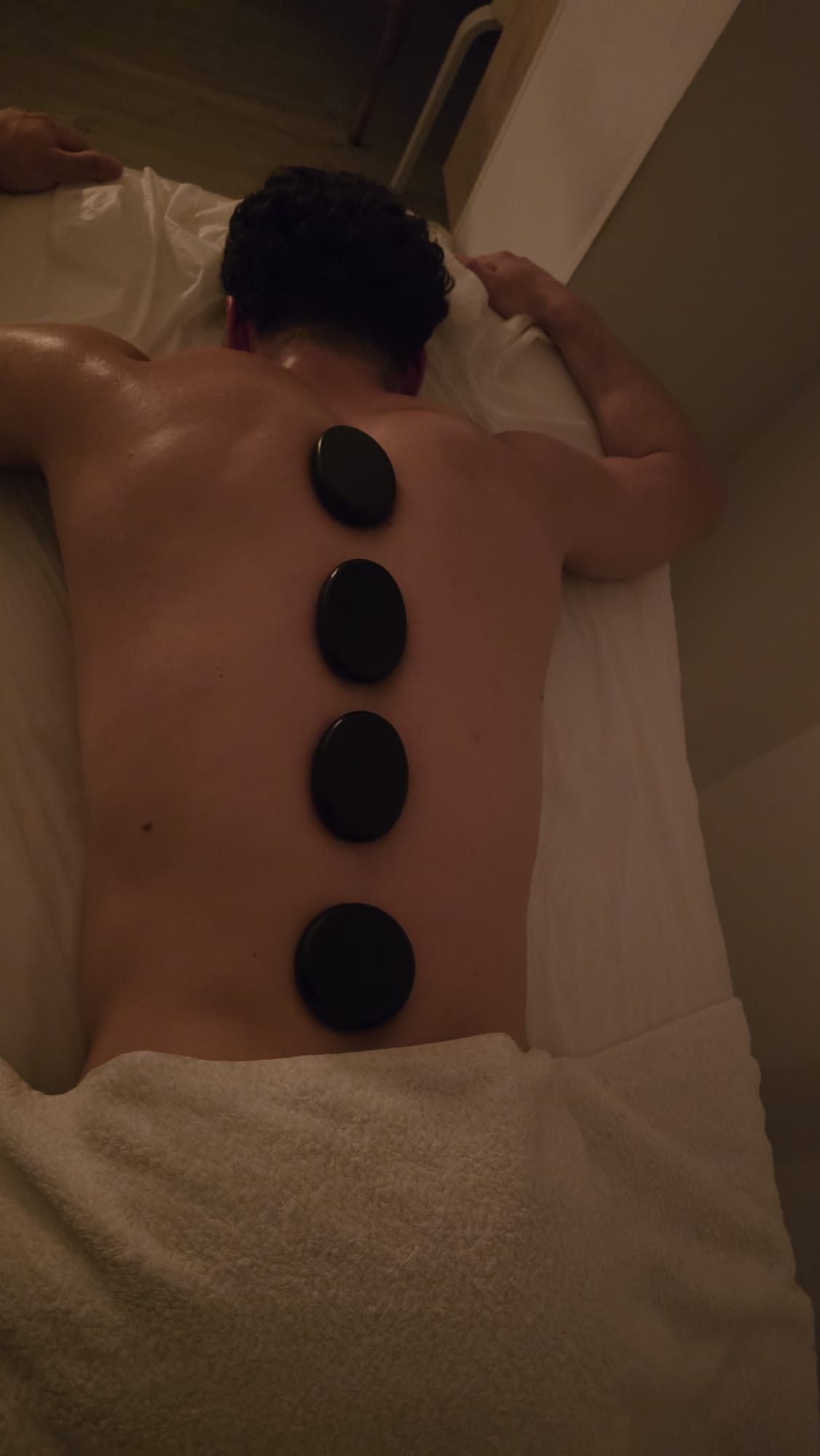 Piedras calientes · relajación profunda